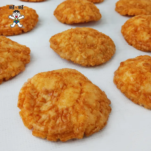 【旺旺】無聊派大仙貝酥 155g x10包(經典米果零食 全素 )