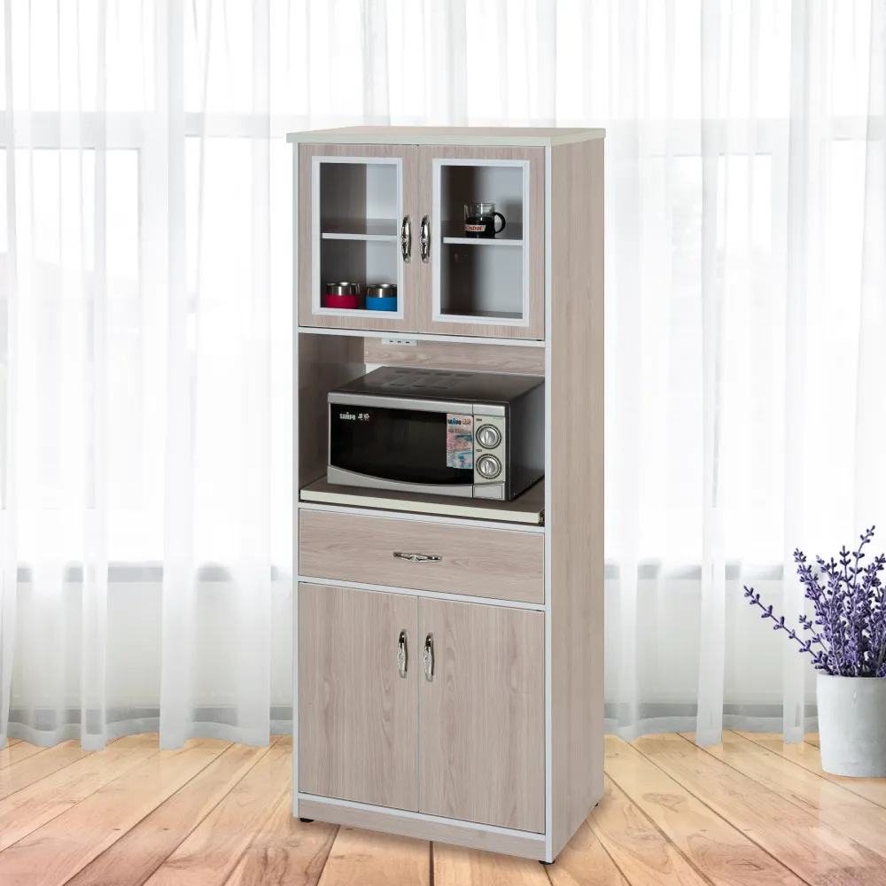 【Build dream 築夢家具】2.2尺 防水塑鋼家具 四門一抽屜一拉盤 電器櫃 碗盤櫃