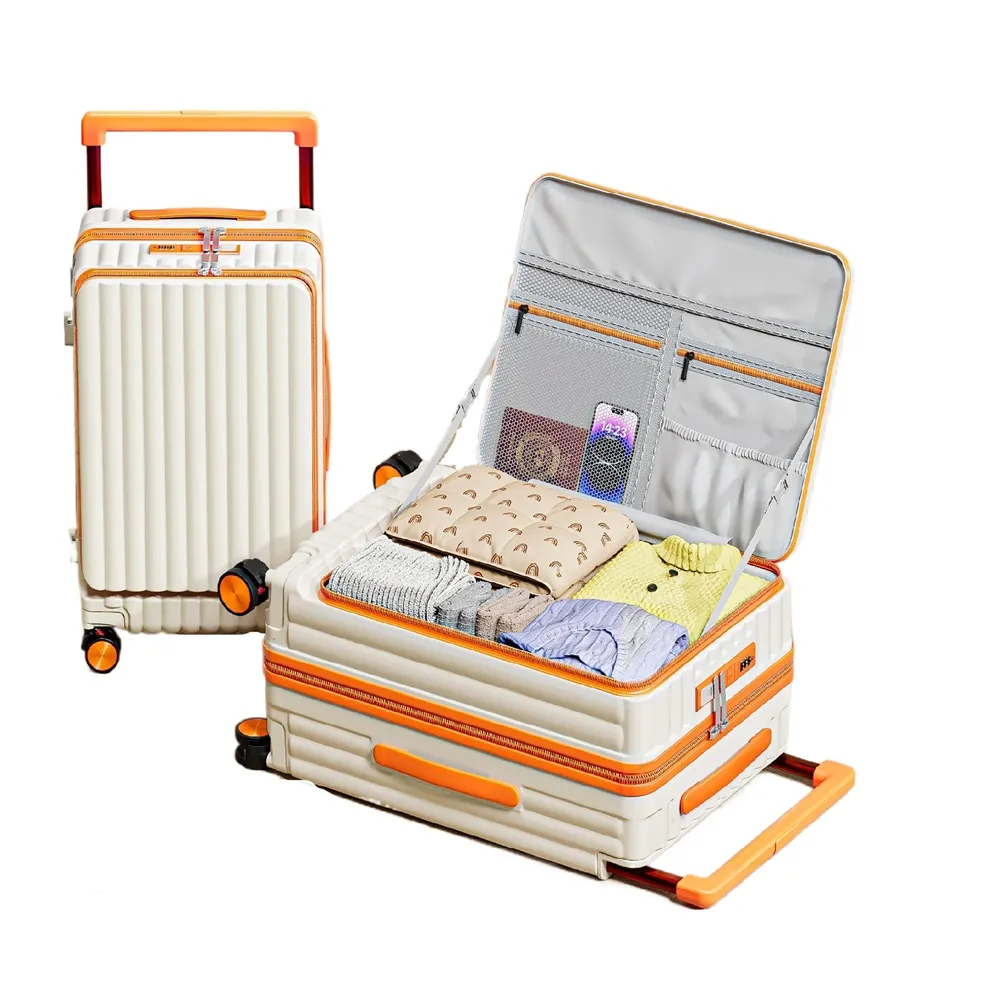 【Quality 聚家】行李箱 側開蓋旅行箱 寬拉桿箱 26寸大容量 40*30*71CM 多功能密碼箱 結實耐用