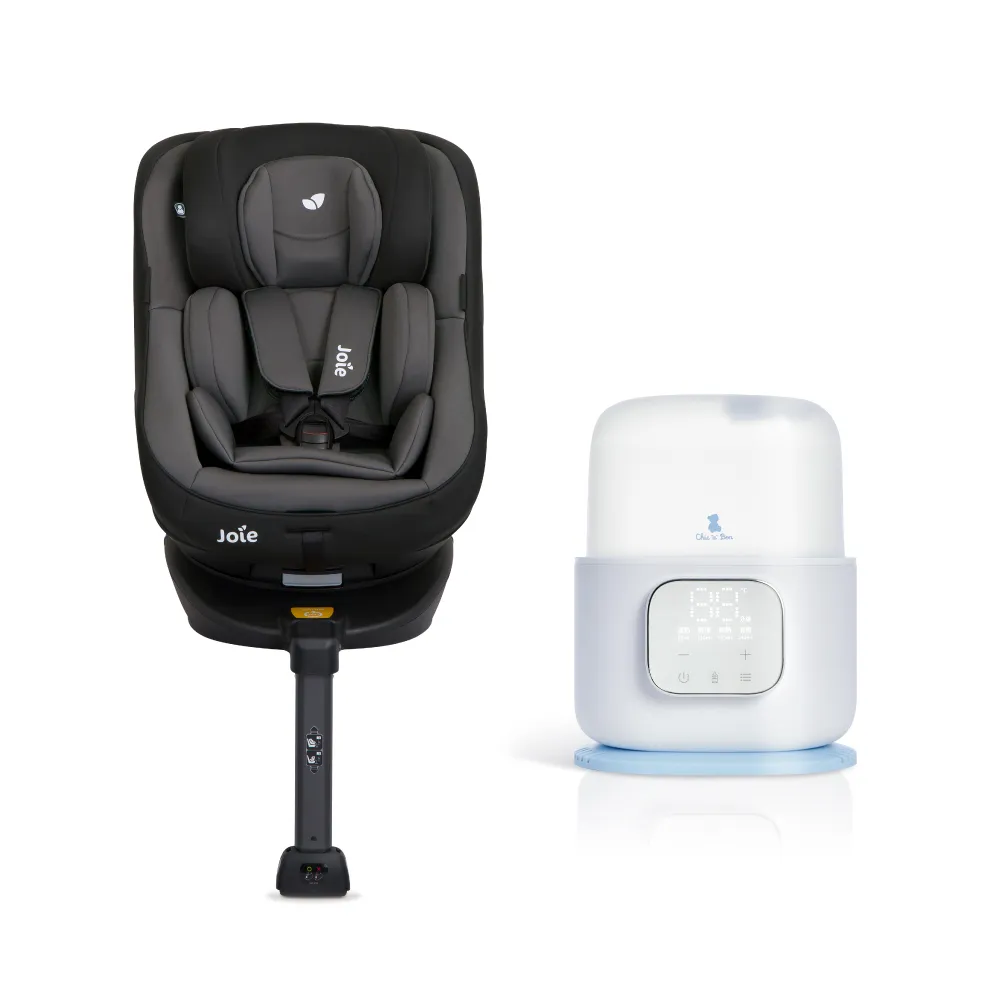 【Joie官方旗艦】spin360 isofix 0-4歲全方位安全座椅+奇哥智能五合一溫奶消毒機