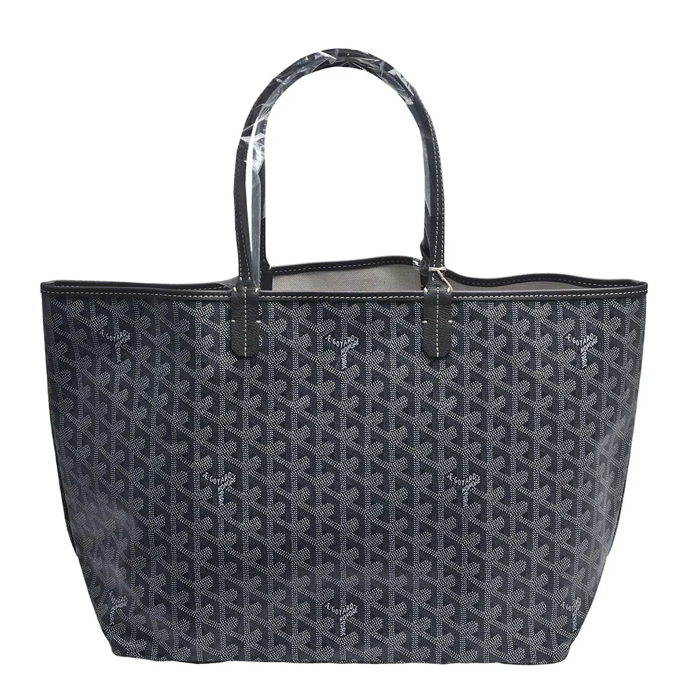 【GOYARD 高雅德】經典St. Louis PM防水帆布LOGO購物包(中-灰)『entrupy安心購』