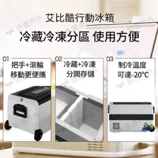 【Juz cool 艾比酷】雙槽雙溫控車用冰箱 D50 冷藏冷凍 LG壓縮機 溫控冰箱 行動冰箱 悠遊戶外