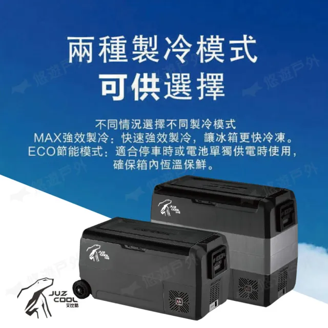 【Juz cool 艾比酷】雙槽雙溫控車用冰箱 D60 冷藏冷凍 LG壓縮機 溫控冰箱 行動冰箱 悠遊戶外