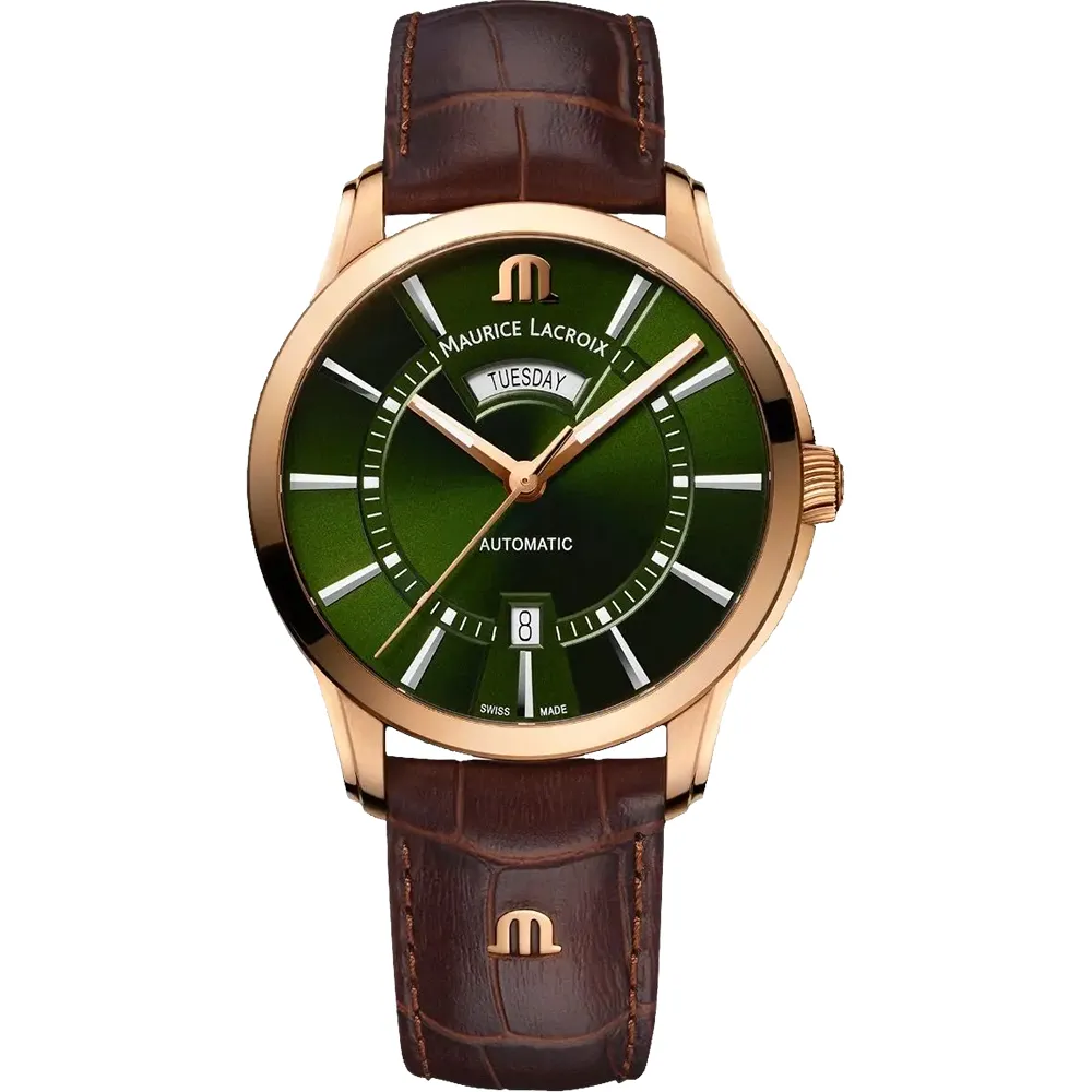 【Maurice Lacroix 艾美錶】Pontos Day Date 青銅日曆紳士機械錶 禮物 送禮(PT6358-BRZ01-63E-3)