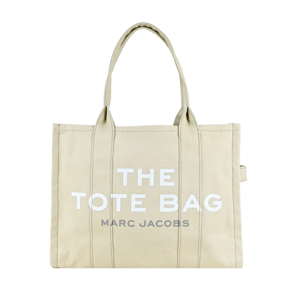 【MARC JACOBS】Large TOTE 字母印花帆布托特包(大/米)