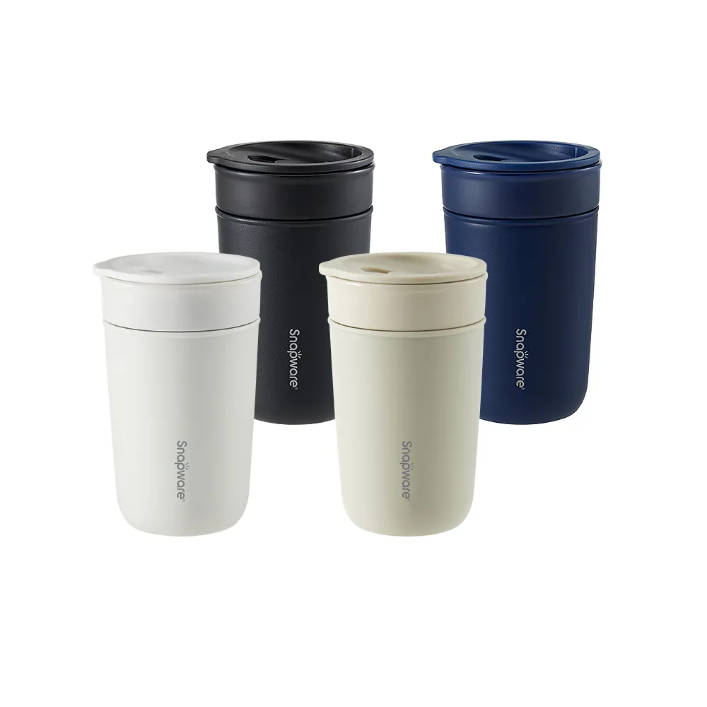 【CorelleBrands 康寧餐具】SNAPWARE 雙層隔熱陶瓷芯享杯400ml-(四色任選)