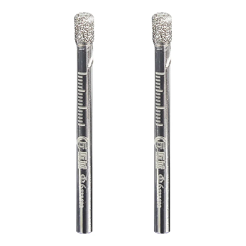 【鑽開打】鑽石管開孔鑽頭-2入-6mm(金剛石 修繕 磁磚 研磨鑽尾 萬用鑽 開洞器 五金工具 電動鑽孔 打孔器)