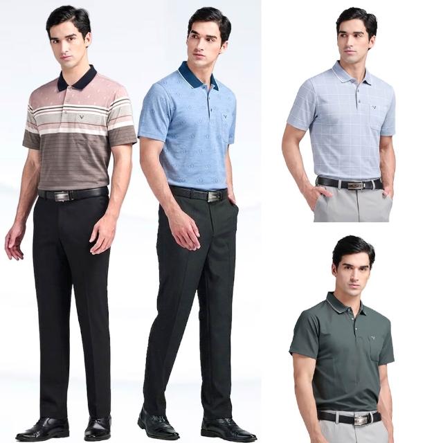 【Emilio Valentino 范倫鐵諾】男polo衫 男上衣 舒適透氣 商務 休閒 口袋POLO衫 618 短袖POLO MIT(多款選)