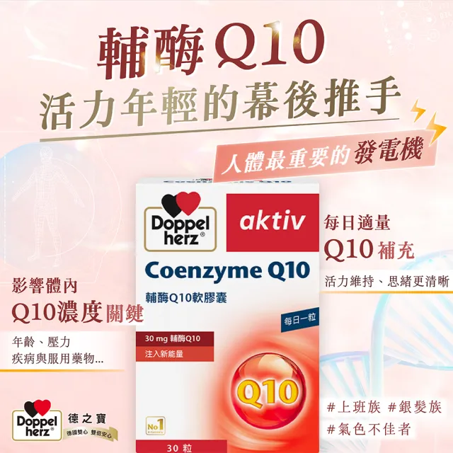 【Doppelherz 德之寶】輔酶Q10膠囊30粒/盒(德國雙心)