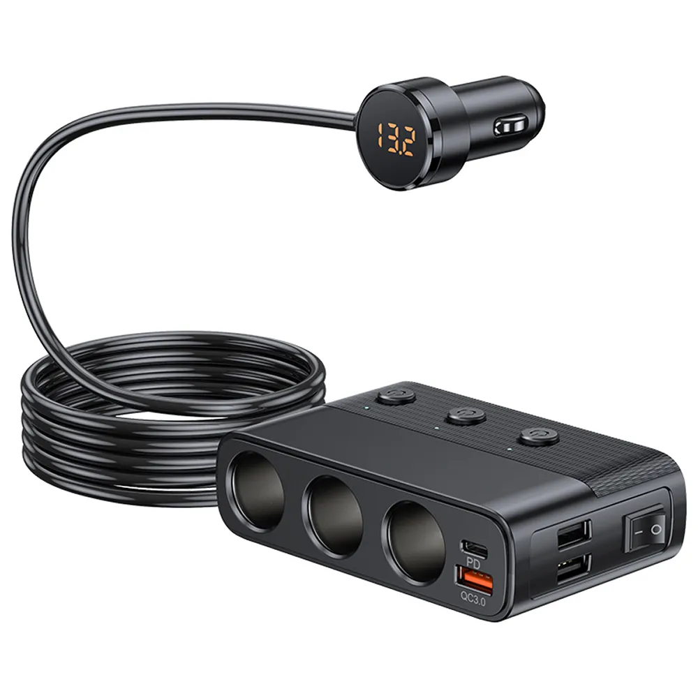 【YORI 優里】最強127W大功率車充(點煙孔擴充器 車用充電器 USB車充 PD+QC3.0快充 PD30W車充)