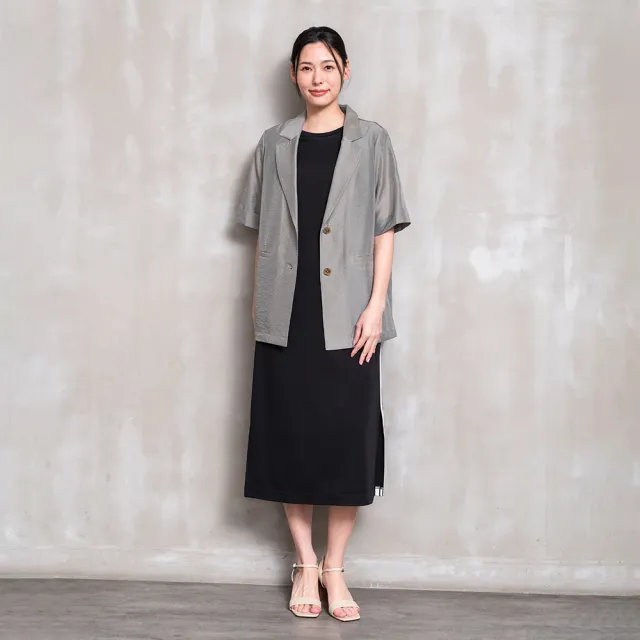 【perng yuh 芃諭名品】都市光譜 亮澤 短袖 西裝外套(2026 SS Collection|5A春夏新品上市)
