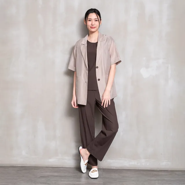 【perng yuh 芃諭名品】都市光譜 亮澤 短袖 西裝外套(2026 SS Collection|5A春夏新品上市)