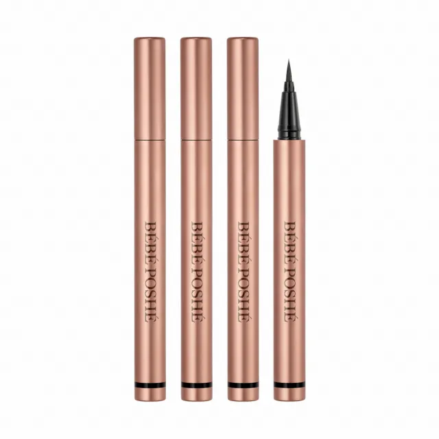 【BEBE POSHE 奢華寶貝】精準亮眼防水眼線液筆4入組(直播限定)