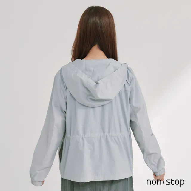 【non-stop】輕量防曬抽繩連帽外套-2色