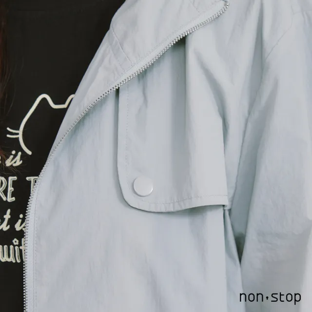 【non-stop】輕量防曬抽繩連帽外套-2色