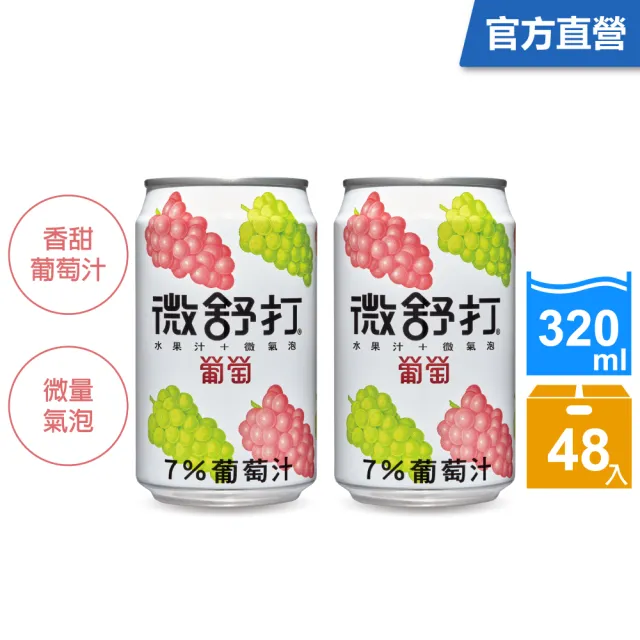 【寶礦力水得】葡萄果汁汽水320mlx2箱(共48入)