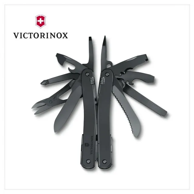 【VICTORINOX 瑞士維氏】Swiss Tool MXBS 工具鉗/24用/黑/附刀套(3.0226.M3N)