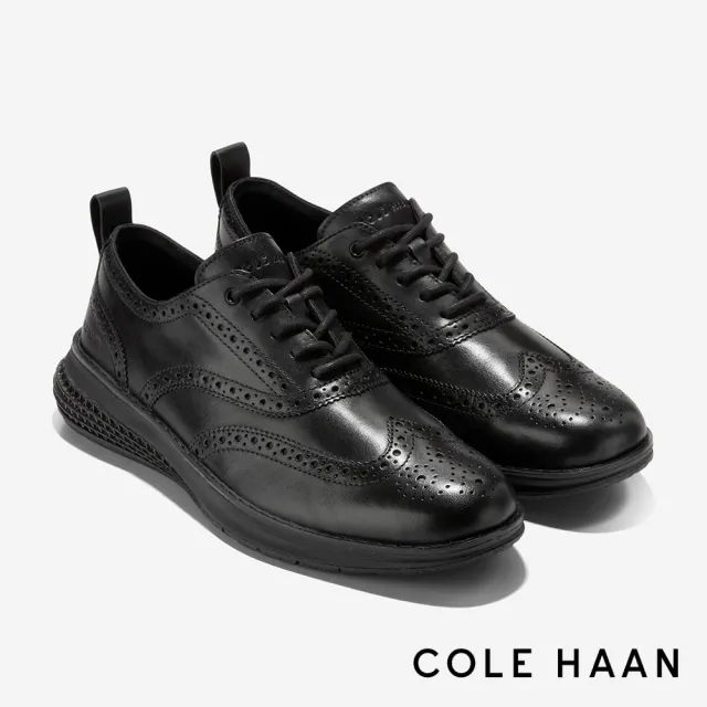 【Cole Haan】OriginalGrand ENERGYWEAVE WINGTIP OXFORDS 翼紋牛津鞋 男款寬楦 黑色(C40677)