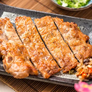 【鮮食家】買2送一 金園排骨×鱸好家　厚切排骨4片+去刺金目鱸魚排4片