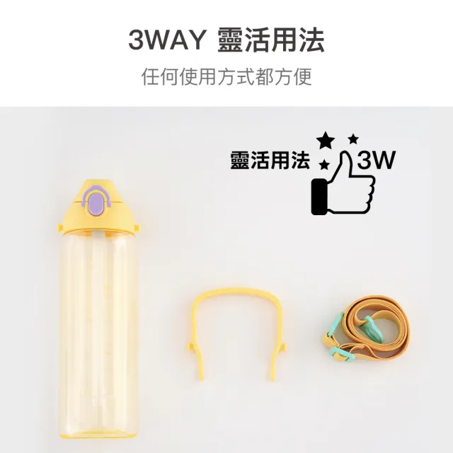 【LocknLock 樂扣樂扣】超值二入組 官方直營 雲朵跳跳水壺 800ml (兩色任選/運動水壺)