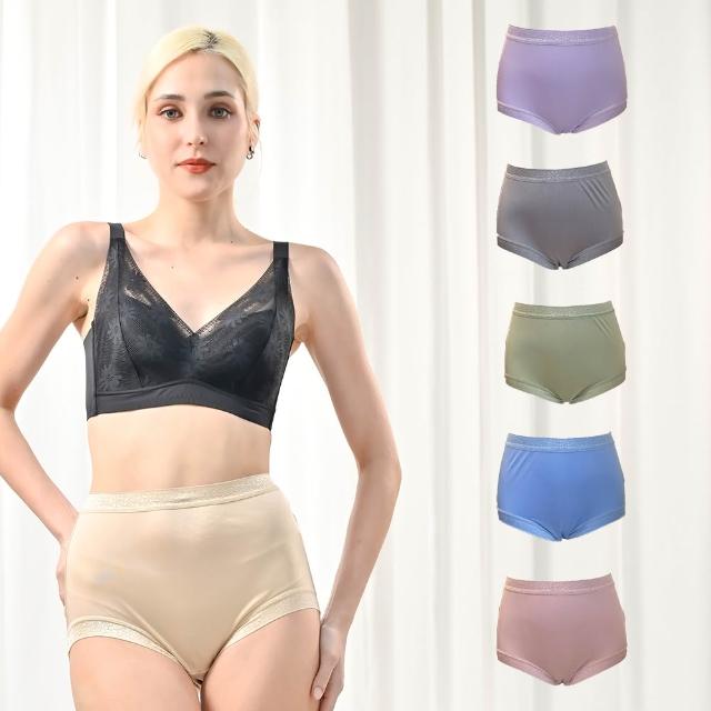 【Chlansilk 闕蘭絹】六件組柔感舒適40針100%蠶絲高腰內褲