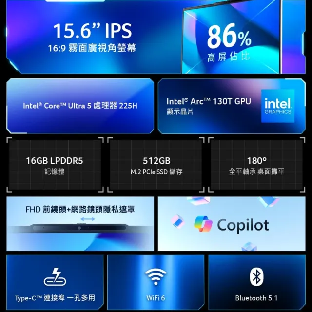 【Acer】微軟M365組★★15.6吋 Ultra 5輕薄AI筆電(Aspire Lite/AL15-75P-52LM/Ultra 5-225H/16G/512G/W11)