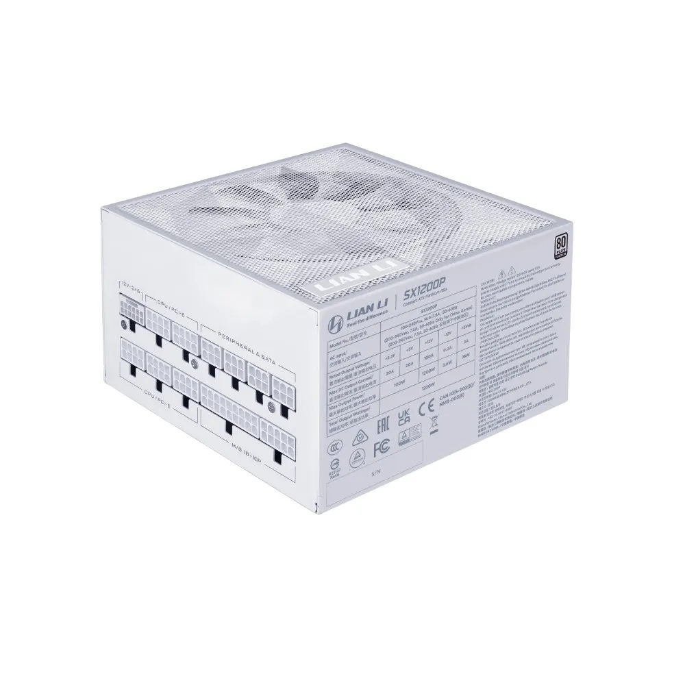 【LIAN LI 聯力】SX1200P 白/白金牌/ATX3.1/PCIE5.1 電源供應器