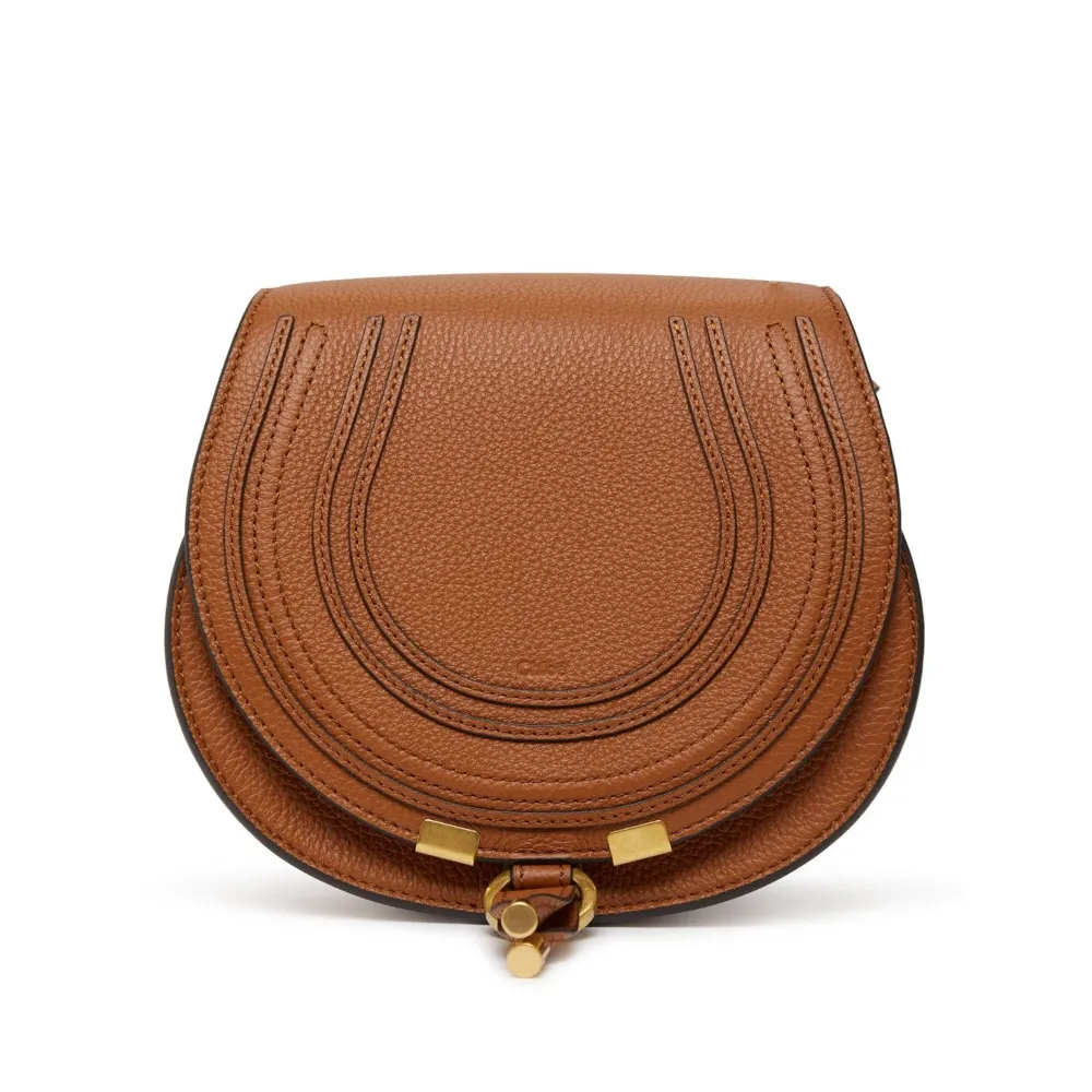 【Chloe’ 蔻依】Marcie Small Saddle Bag 小款 肩背包 馬鞍包 Tan 棕褐色