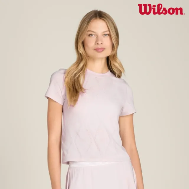 【WILSON】Seamless Short Sleeve Tee Lilac Ash 女款 服飾 短袖T恤 薰衣草紫 WE00039L013001