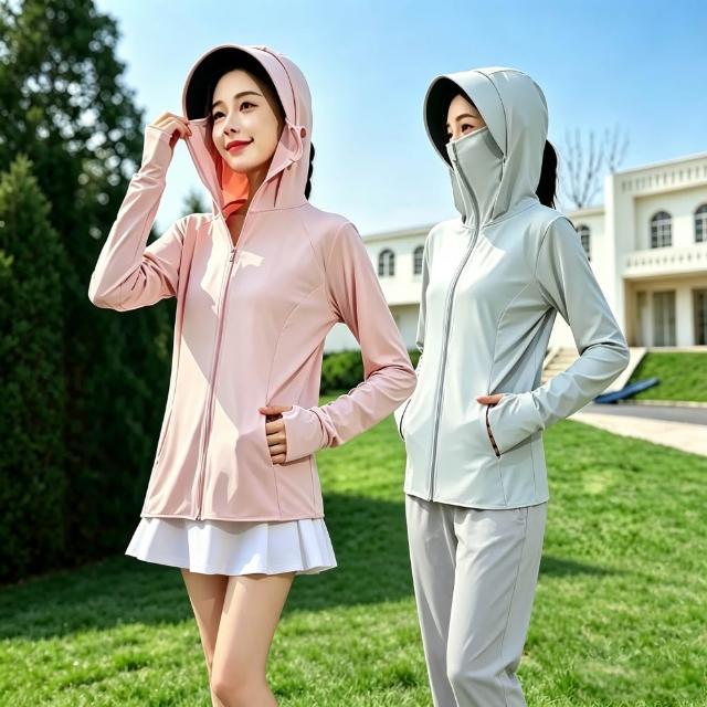 【MUAN】618大促 防紫外線UPF50+ 夏季連帽防曬服 涼感速乾防曬外套 抗UV外套 騎車外套 防曬衣