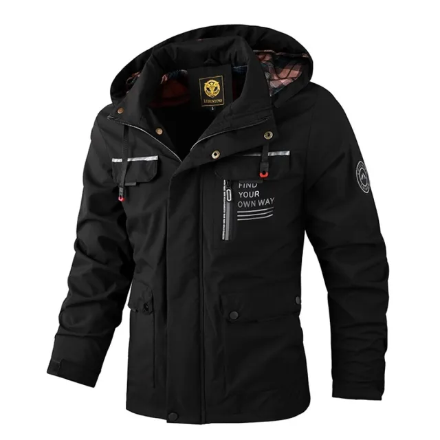 【巴黎精品】現貨限搶 衝鋒衣防風外套連帽外套登山夾克(戶外機能防潑水多口袋軍裝春夏薄款男外套3款a1ck6)S