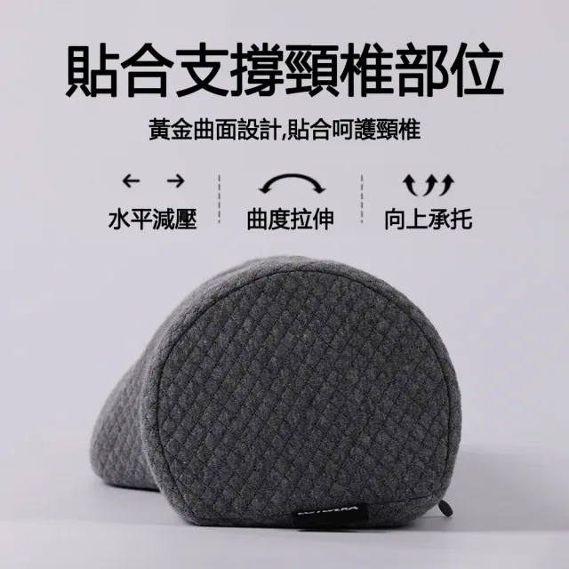 【AOAO】慢回彈護頸枕小菱格空氣層圓柱頸椎枕/透氣防落枕/記憶枕/腰枕/牽引枕