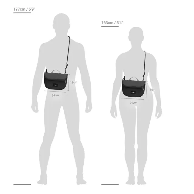 【Pacsafe】GO Saddle Crossbody 隨行防盜可擴充斜背包 4.5L(女包 旅遊安全 包款首選)