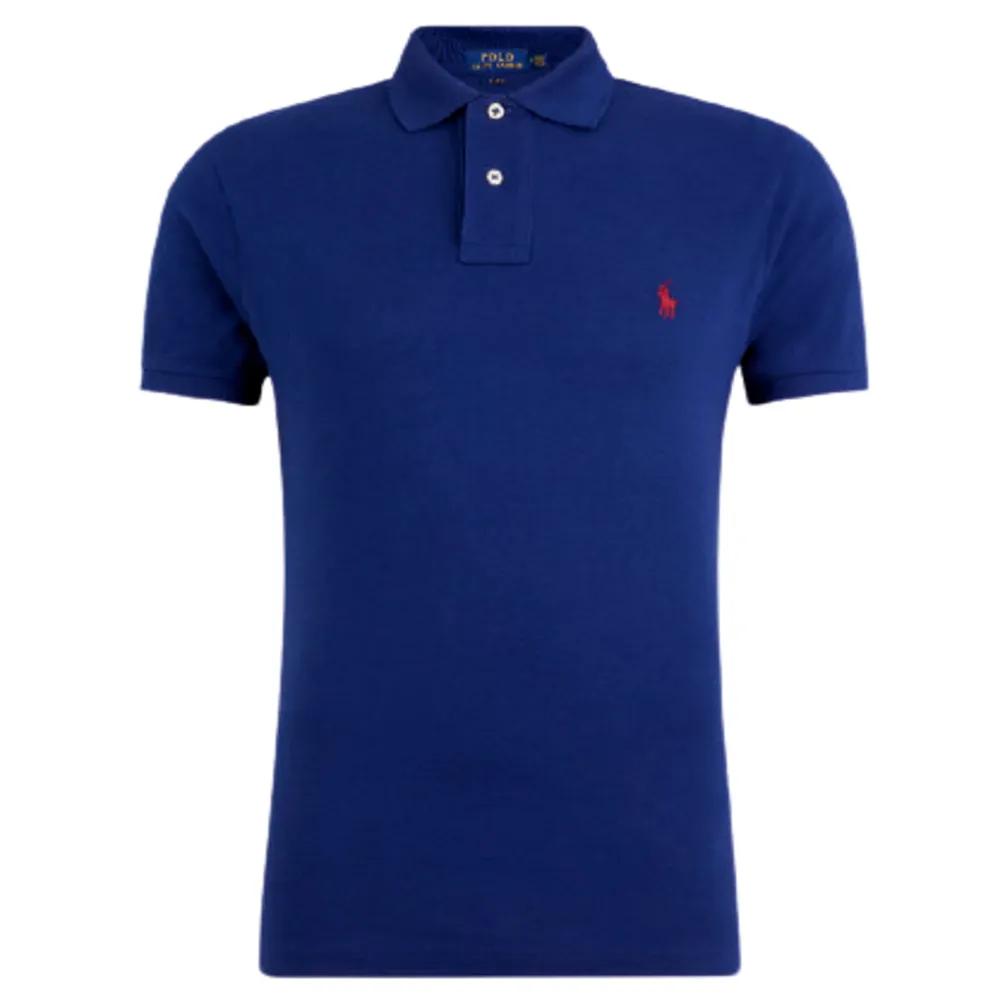 【RALPH LAUREN】男款 小LOGO 深藍色短袖POLO衫(S號)
