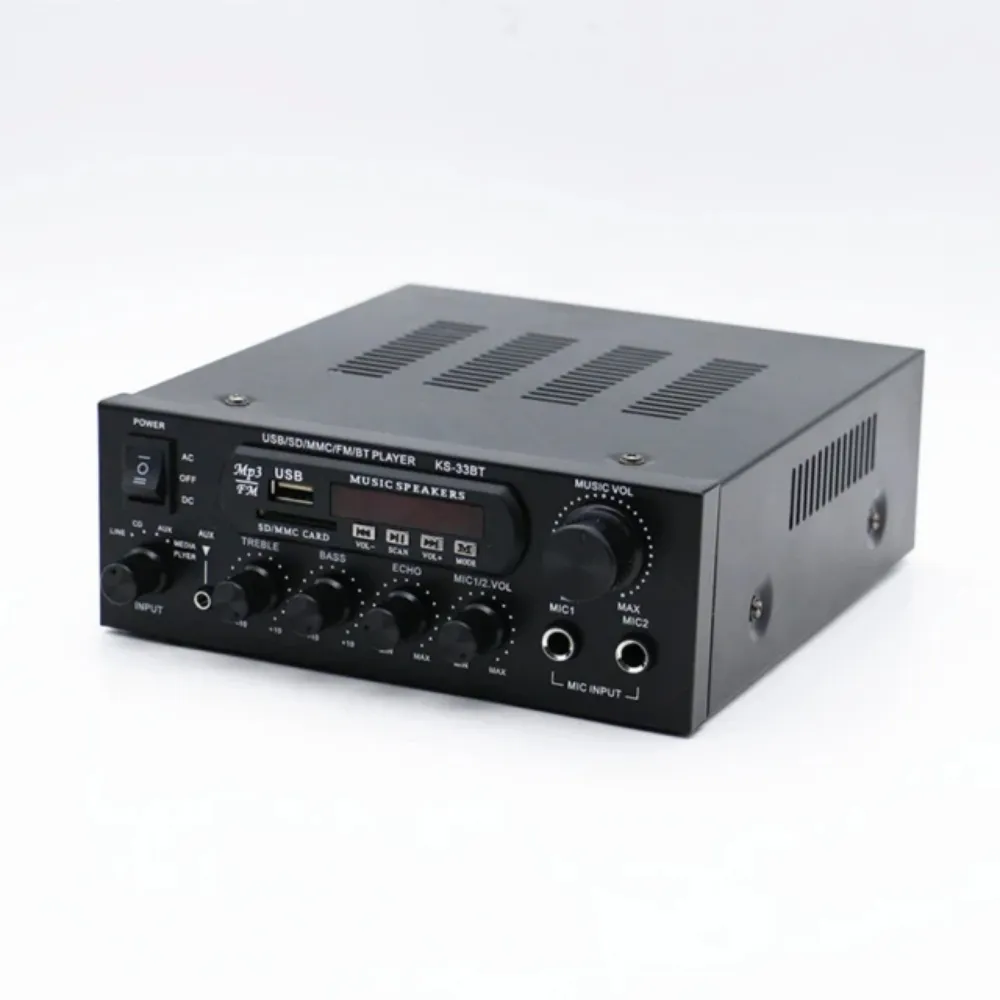 擴大機迷妳藍芽功放機音箱擴大器功放器-110V(車家兩用/插卡U盤收音/擴大機/K3)