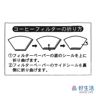 【GOOD LIFE 品好生活】日本製 無漂白梯形咖啡濾紙（80個入）