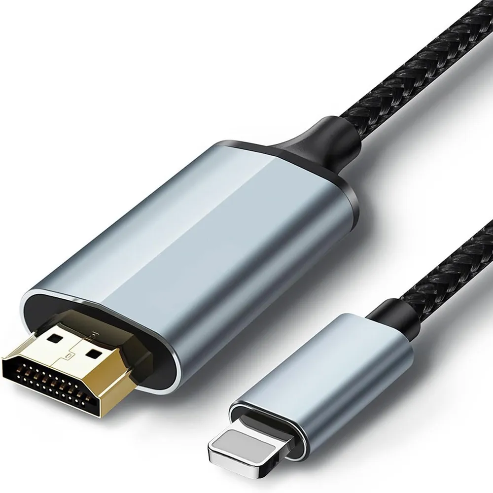 【Arum】Lightning轉HDMI影音轉接線 蘋果APPLE iPhone iPad(數位影像輸出連接線 鋁合金新版免插電)