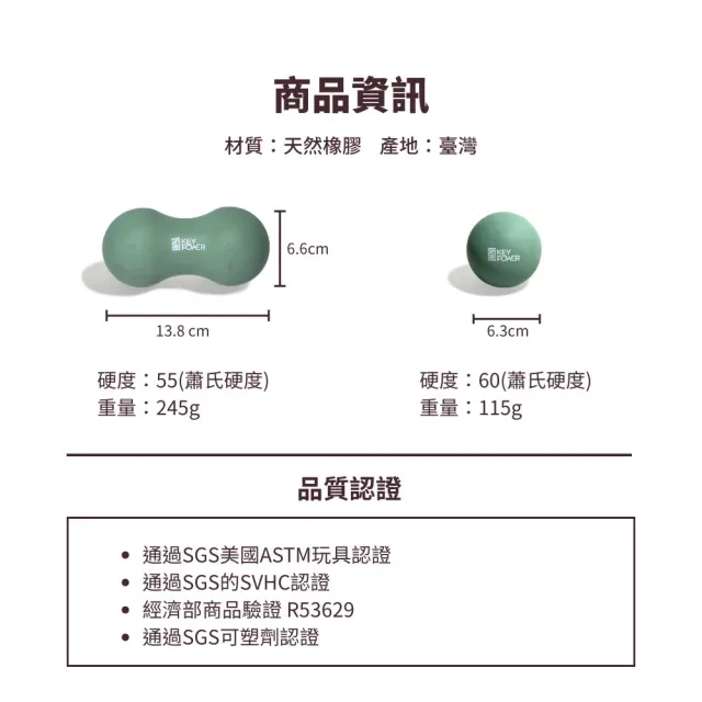 【KEY POWER 氣魄】台灣製 按摩球+花生球｜附厚網袋好收納｜筋膜球.按摩放鬆.舒緩筋膜