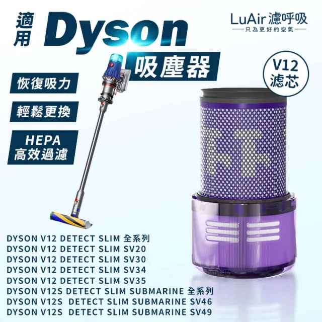 【dyson 戴森】適用Dyson吸塵器 V12 Detect V12s SV20 SV34 SV35 SV44 SV46 SV49 濾網