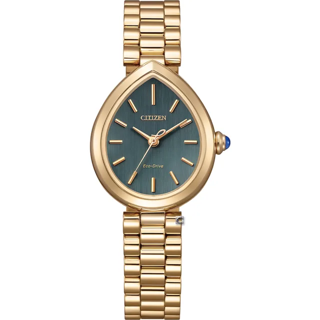 【CITIZEN 星辰】L Rainell 系列 光動能水滴型腕錶-綠色 EM1203-57X 中秋 送禮自用