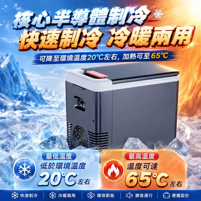 【Felsted 菲仕德】車載小冰箱 冷藏保冰箱 小型儲酒櫃 便攜式冰箱 冷熱兩用 戶外露營 車用家用 冰凍保溫
