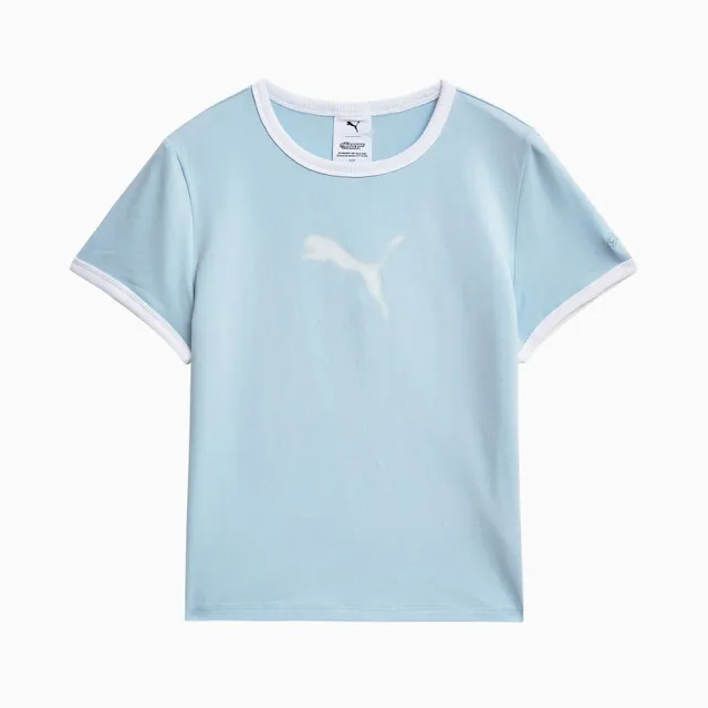 【PUMA】短袖上衣 女 撞色滾邊短袖 亞規 PPG 藍 63786568