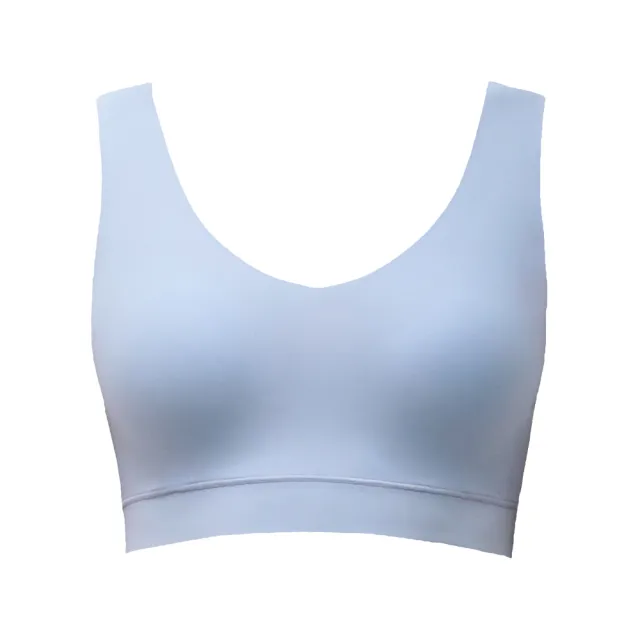 【Chantelle 仙黛爾】Soft Stretch.無痕 A-G罩杯 無鋼圈 輕運動女內衣 藍.16A10_401(彈力.透氣觸感.超包覆)