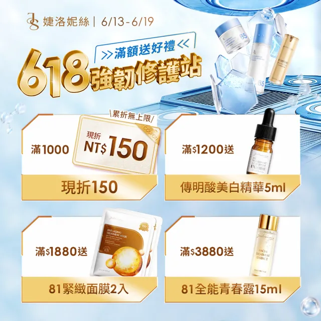 【JS 婕洛妮絲】抗UV素顏霜PRO SPF50 30ml+鳶尾花A醇素顏霜SPF50+ 30ml(防曬提亮)