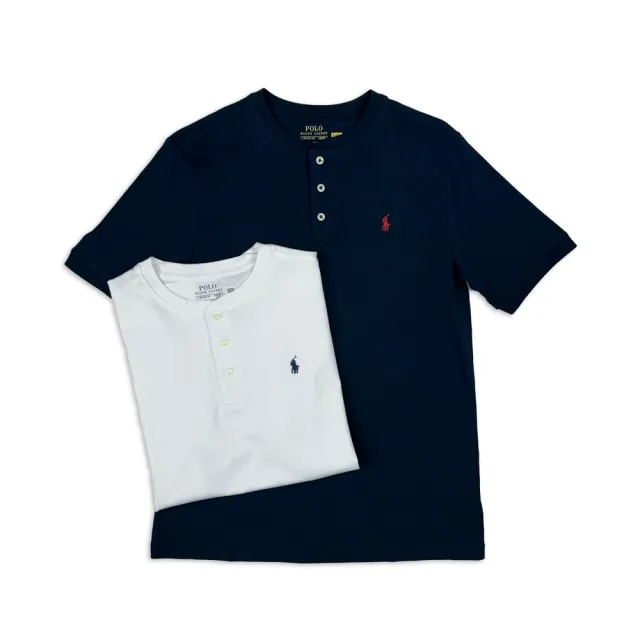【RALPH LAUREN】男女皆可 小馬 polo亨利領 短T ralph lauren 青年版 袖口羅紋 拉夫勞倫 上衣 短袖(1445)