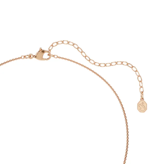 【SWAROVSKI 施華洛世奇】官方直營 Hyperbola 蝴蝶結鏈墜 鍍玫瑰金色 千金風天花板 法式浪漫 | 5753329