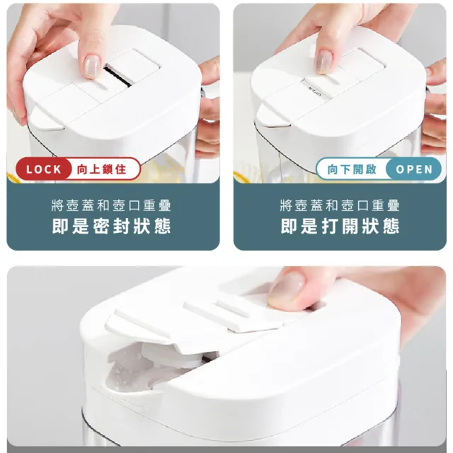 【Light Live】2L安全扣雙重密封冷水壺 熱水壺 濾水壺 水壺 茶壺(可放冰箱側門 耐熱耐冷 完全密封)