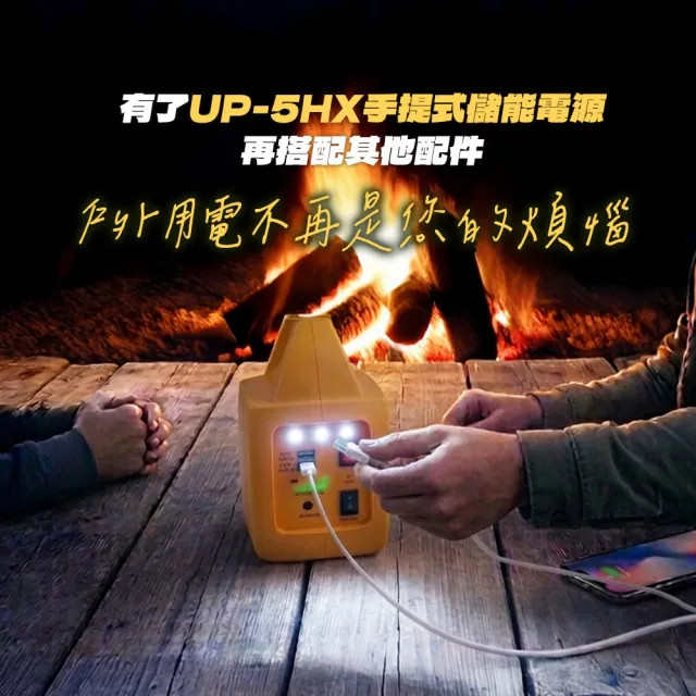 【AutoMaxx】DC/AC專業級不斷電手提式儲能電源 UP-5HX(BSMI認證鋰鐵電池 大容量201Wh)