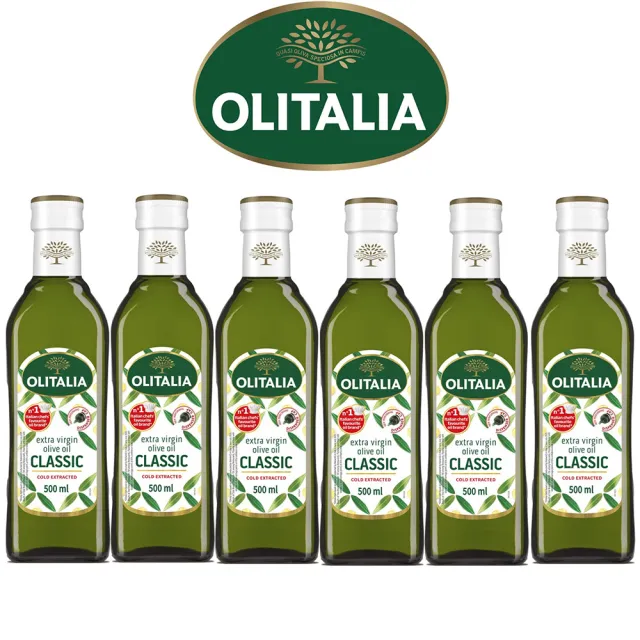 【Olitalia 奧利塔】地中海精選特級初榨橄欖油禮盒組(500mlx6瓶)