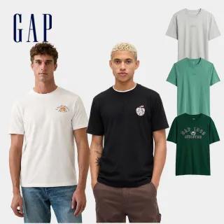 【GAP】男裝 夏季日常柔軟寬鬆短袖T恤-多款任選(799323&884494)